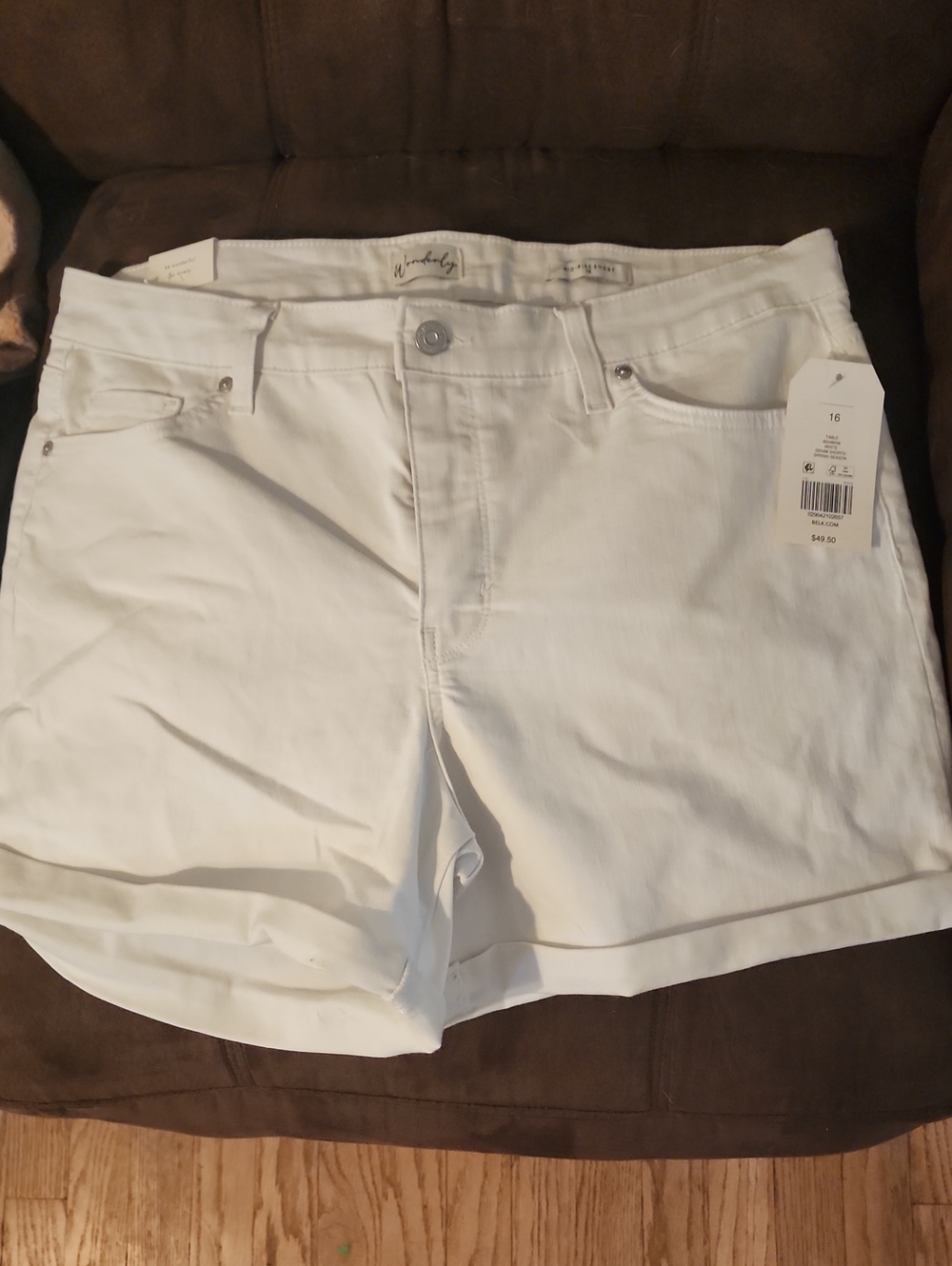 White Denim Women's Shorts - Size 16